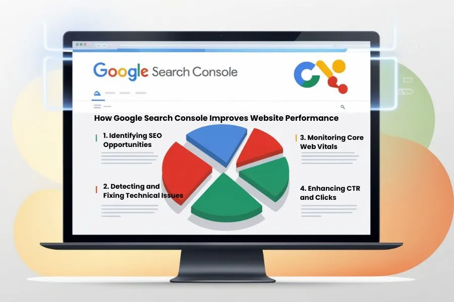 performance reports in gsc: search performance, click-through rate, impressions, queries, average position