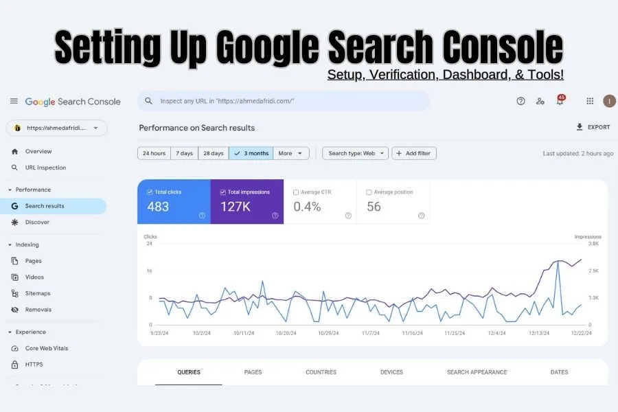 Setting Up Google Search Console: setup, verification, dashboard, & tools