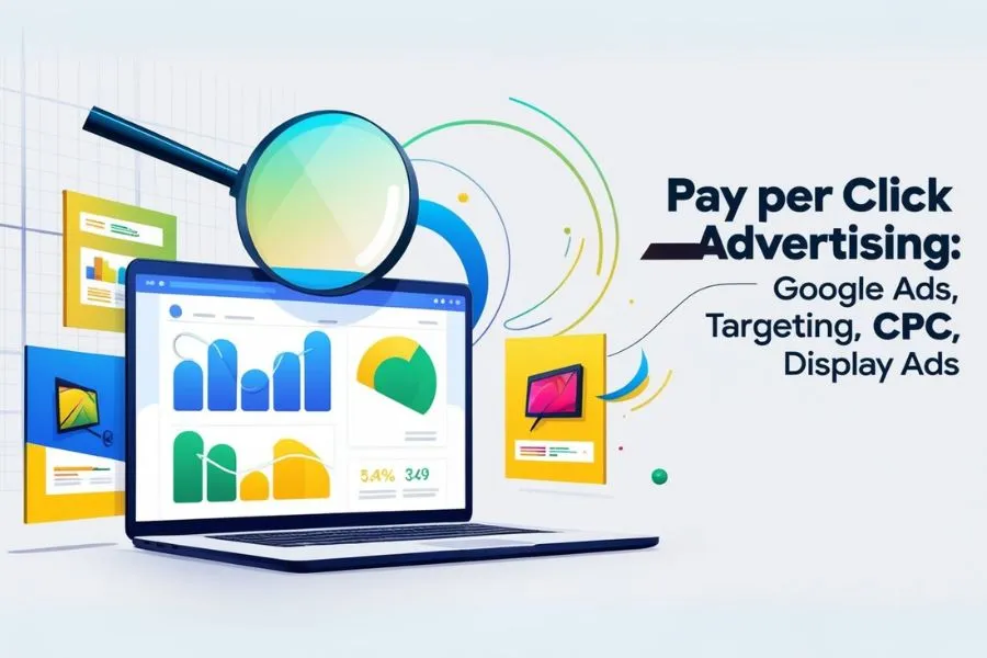 Pay Per Click Advertising Google Ads, Ad Targeting, Keyword Bidding, Cost-Per-Click (CPC), Display Ads